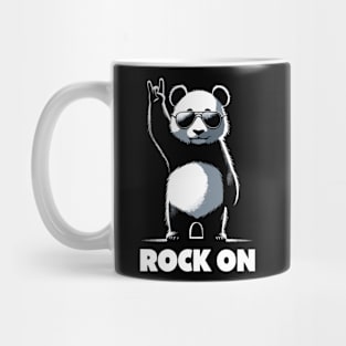 Retro Panda Rock Music Gift Funny Panda Mug